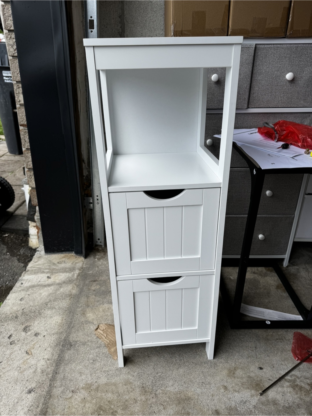 White Storage Cabinet/Table