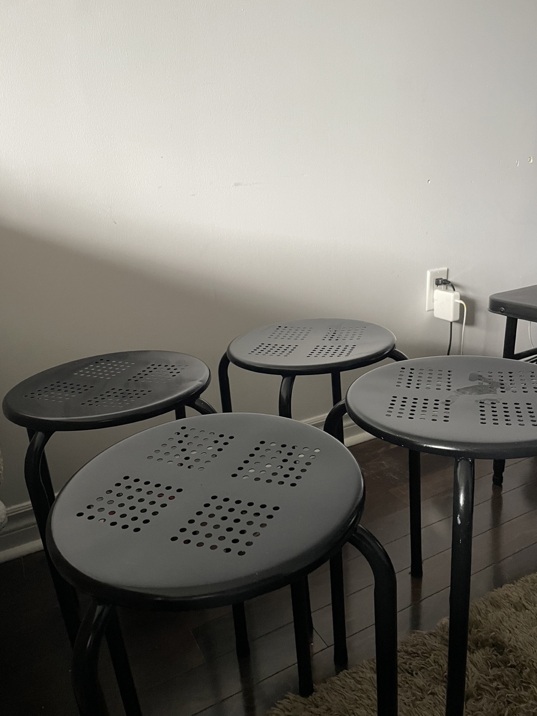 Set of 4 Metal Stools - photo 3