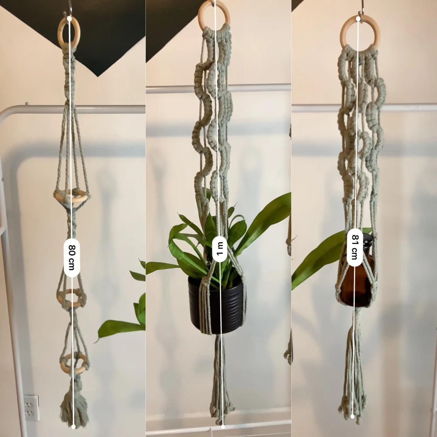 Handmade Macrame Plant Hanger set of 3 image indicator(5)