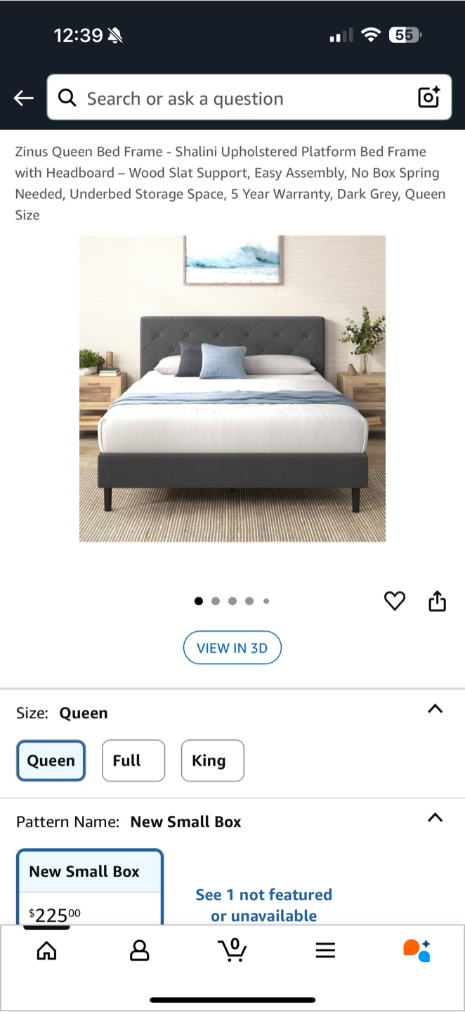 Queen size bed with headboard, Mattress & Box Spring - photo 4