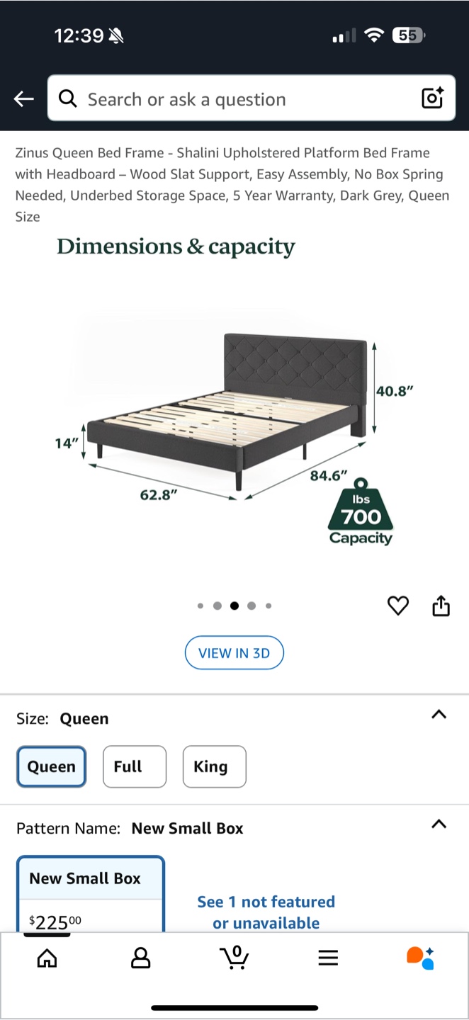 Queen size bed with headboard, Mattress & Box Spring - photo 5