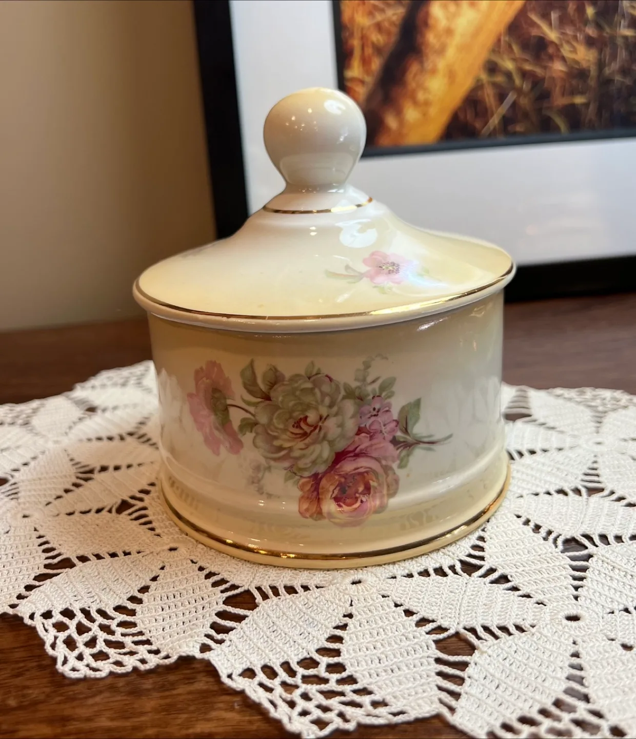 Vintage Porcelain Lidded Jar thumbnail