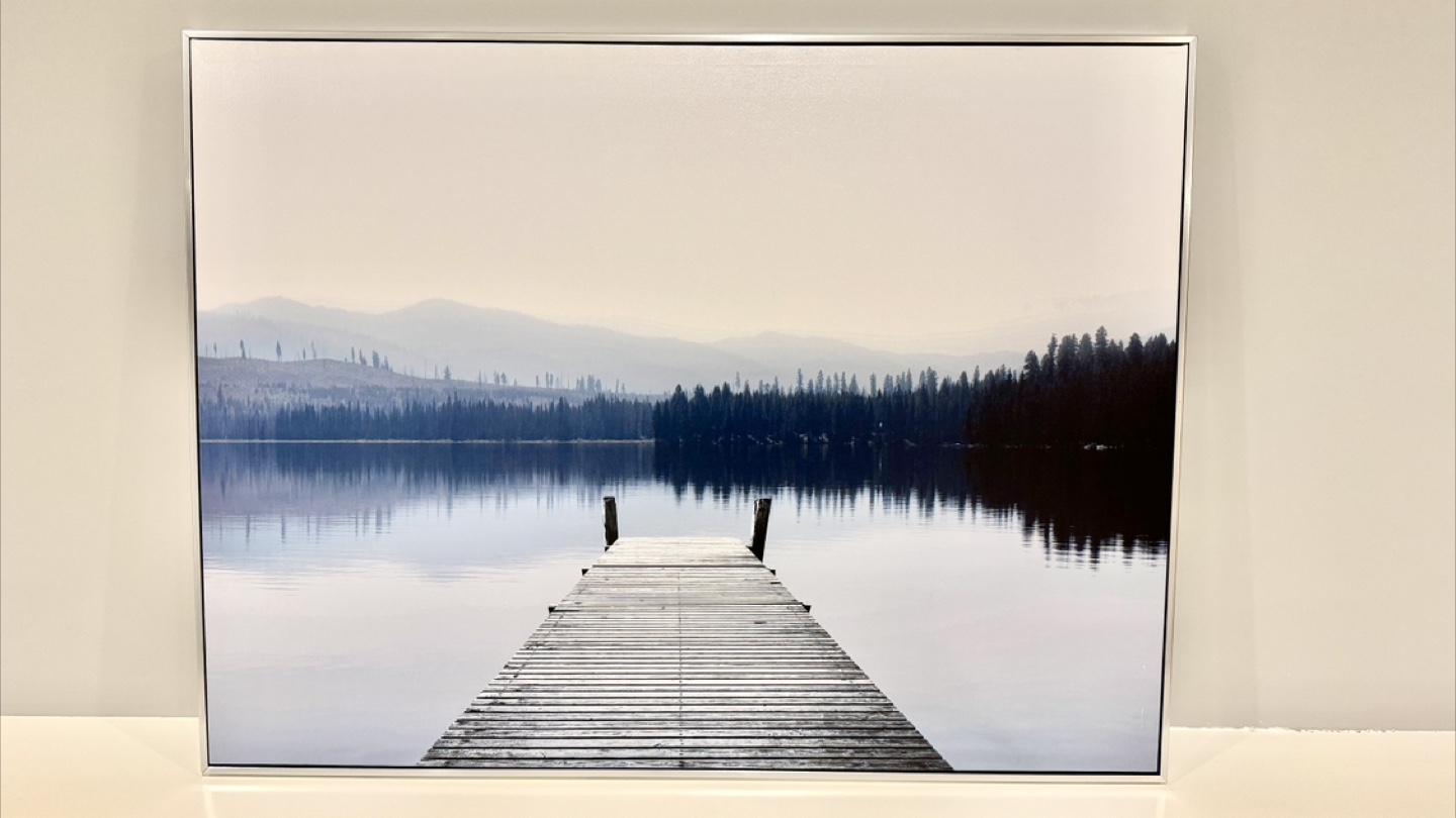 Metal Framed Lake Scene Wall Art