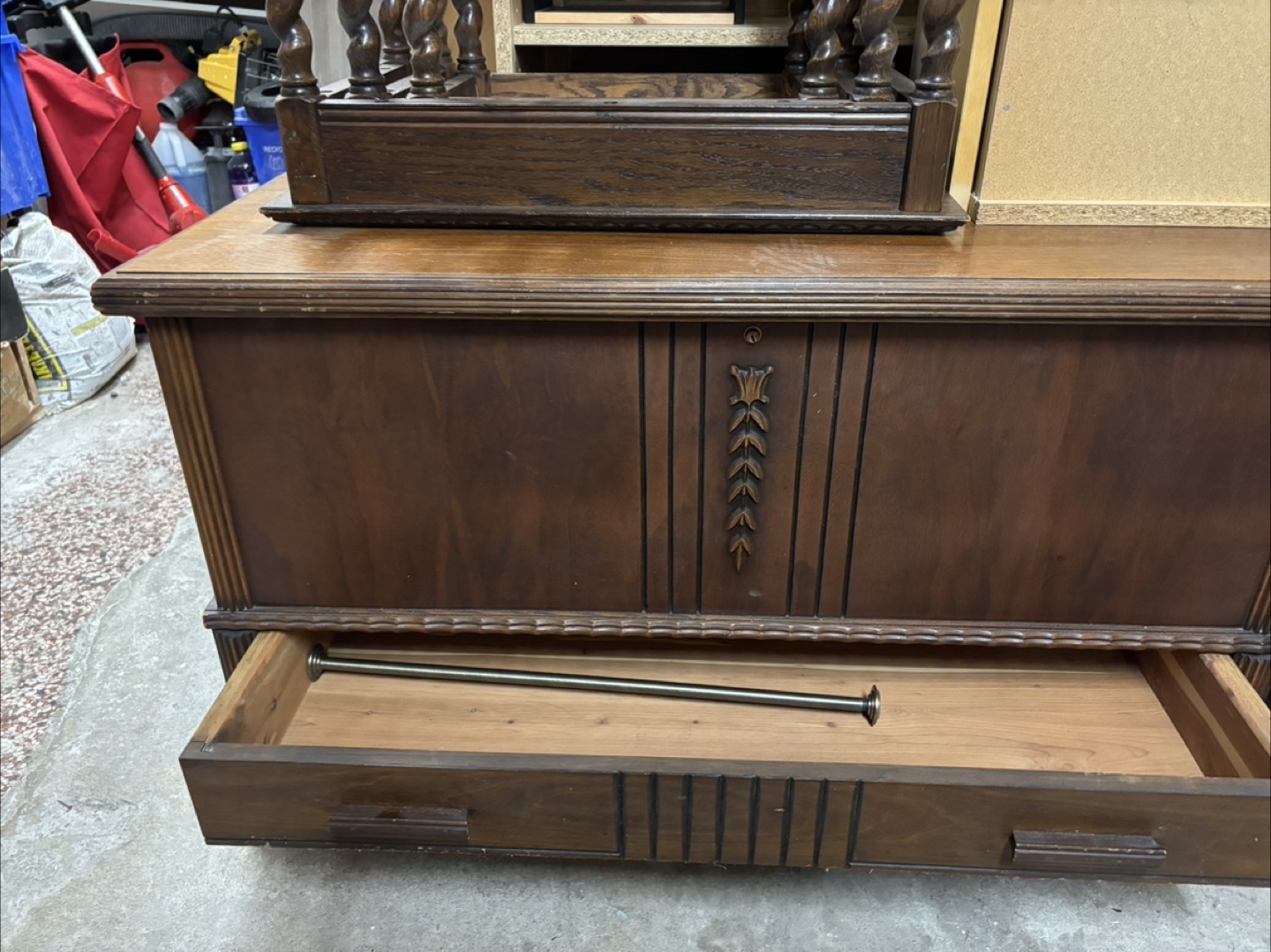 Antique Wooden Storage Chest 💚 - photo 2