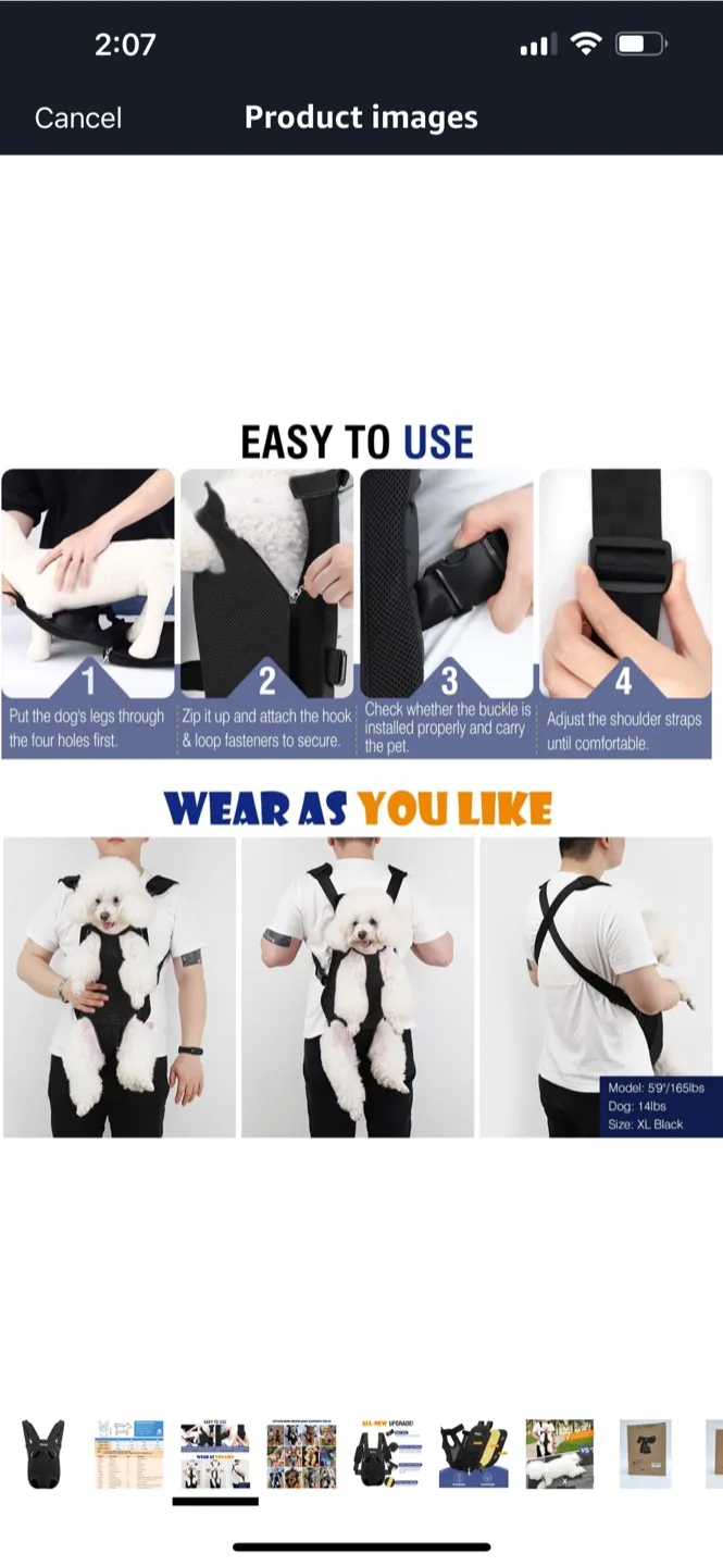 NEW Pawaboo Pet Carrier. XL size image indicator(4)