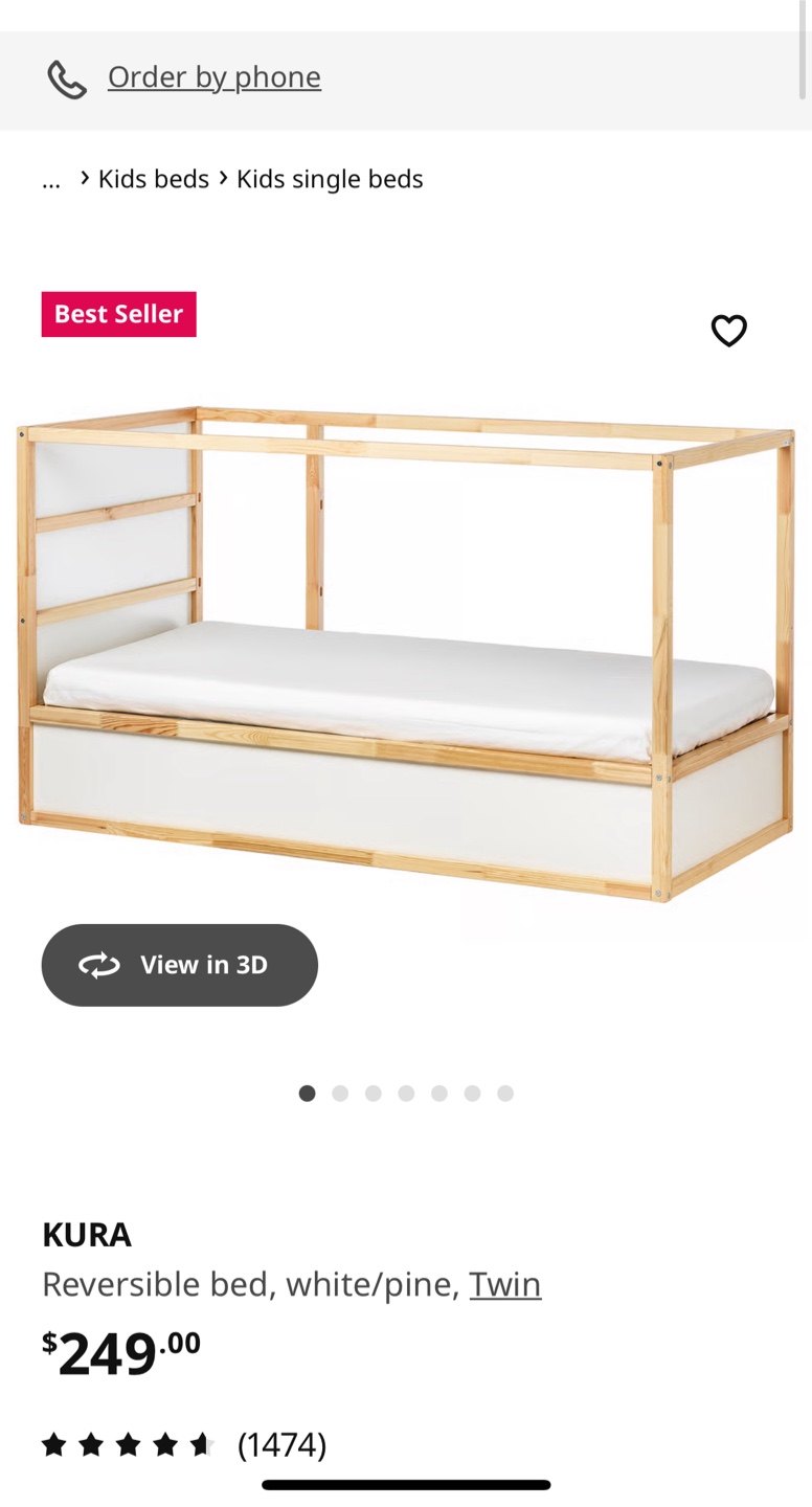 IKEA KURA Reversible Kids Bed