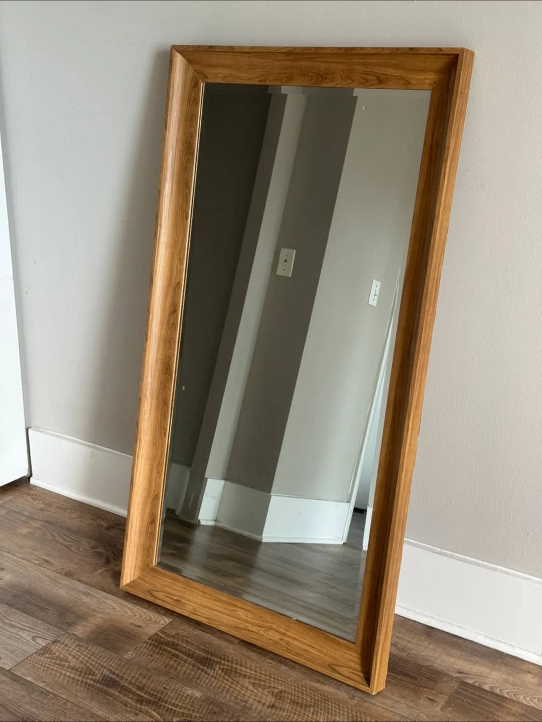 Full Length Mirror with Wooden Frame thumbnail
