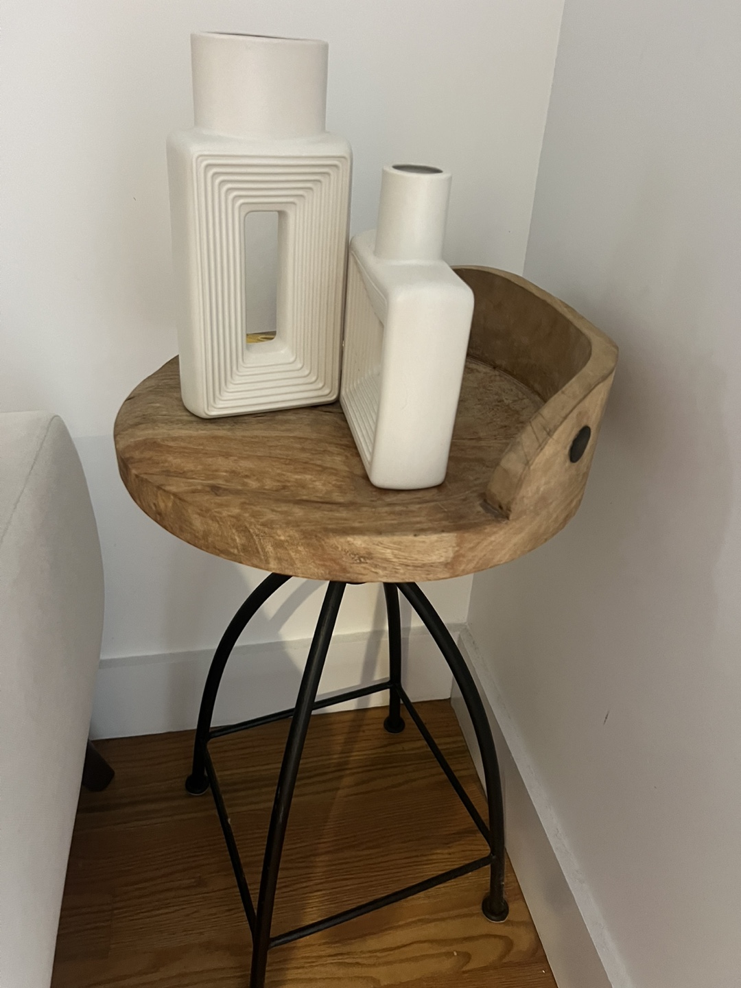Modern wooden nightstand or chair/Table