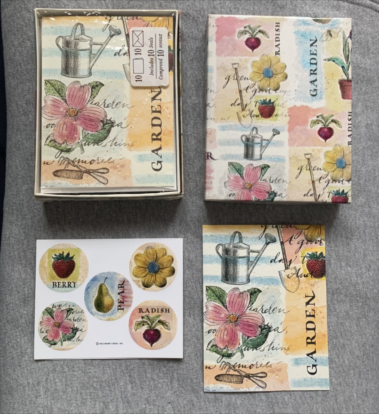 Hallmark Garden Notes Greeting Card Set (14 cards total)