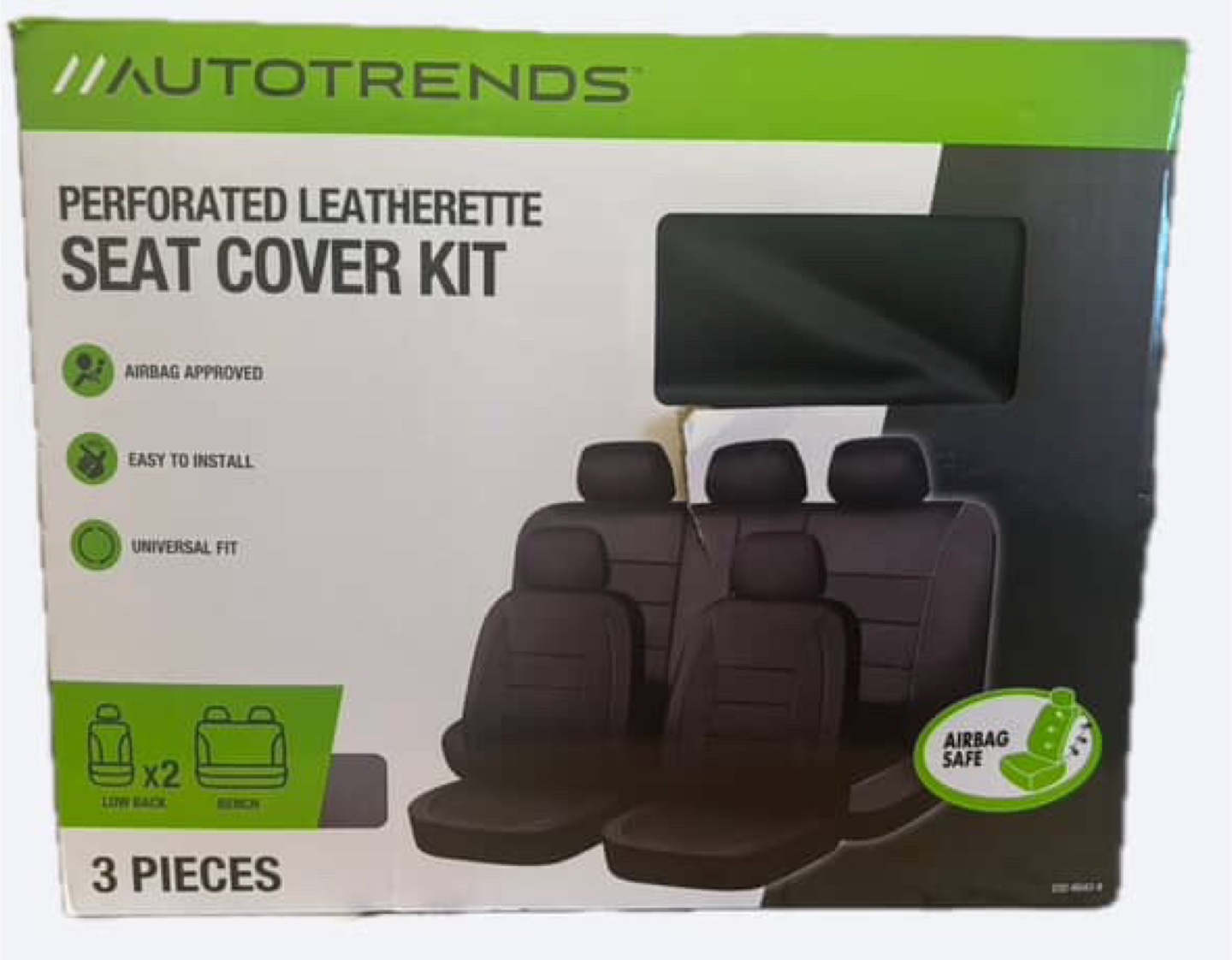 AUTOTRENDS Perforated Leatherette Seat Cover Kit