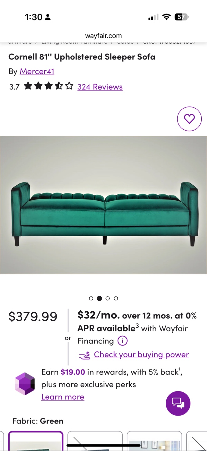 Green Upholstered Futon - photo 3