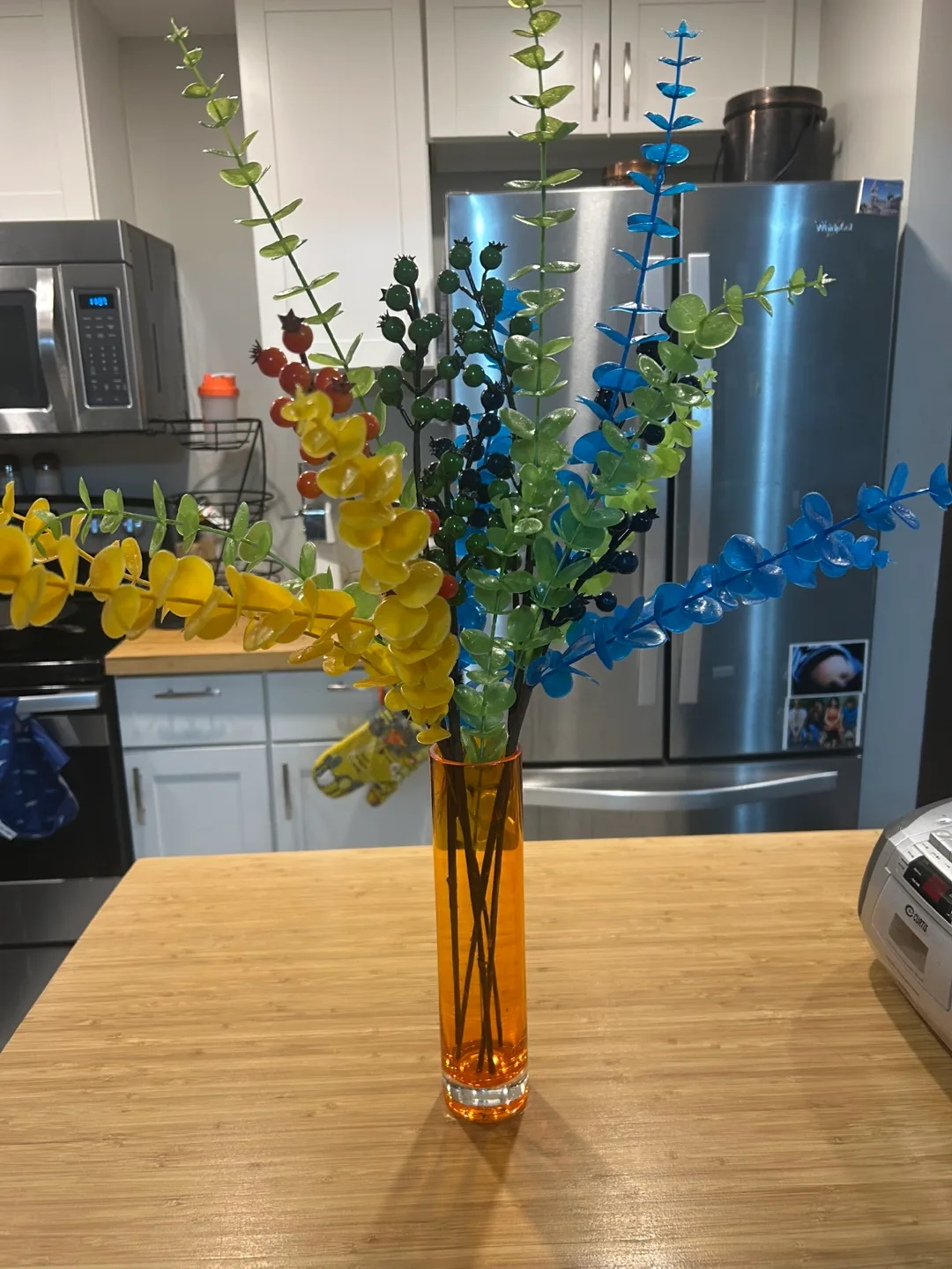 Vibrant Arrangement in Orange Vase thumbnail