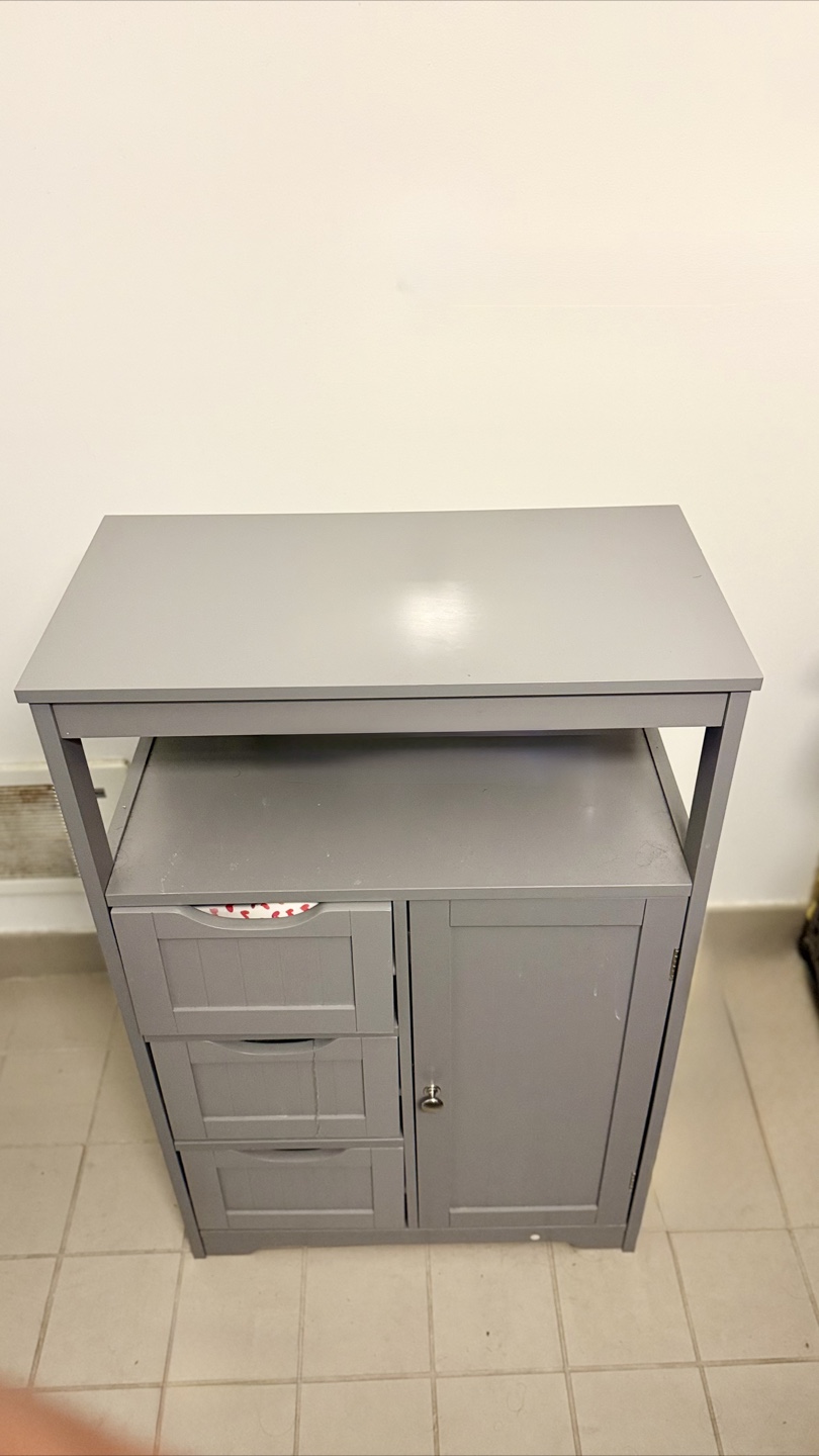 Bathroom gray Storage Cabinet