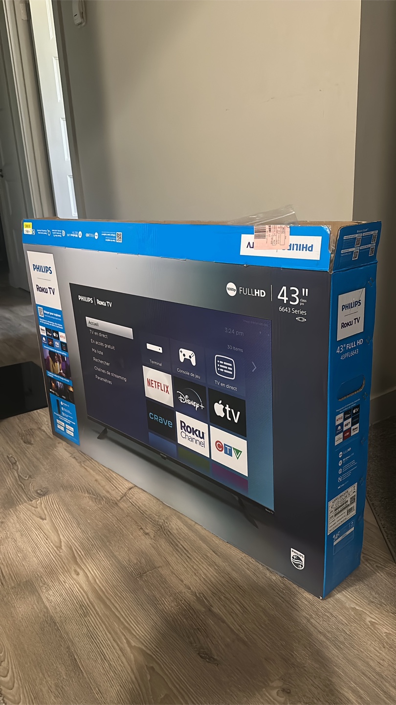 43-inch Roku smart tv- New!