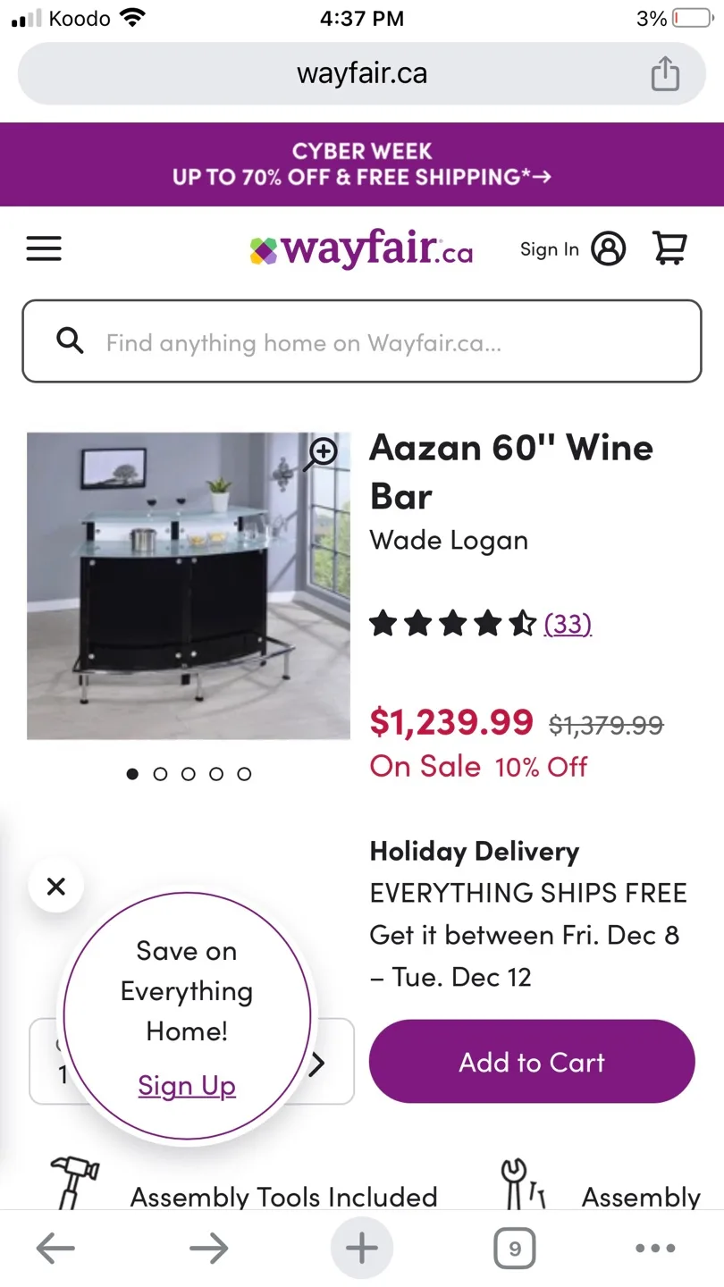 Modern Bar with Glass Top image indicator(6)