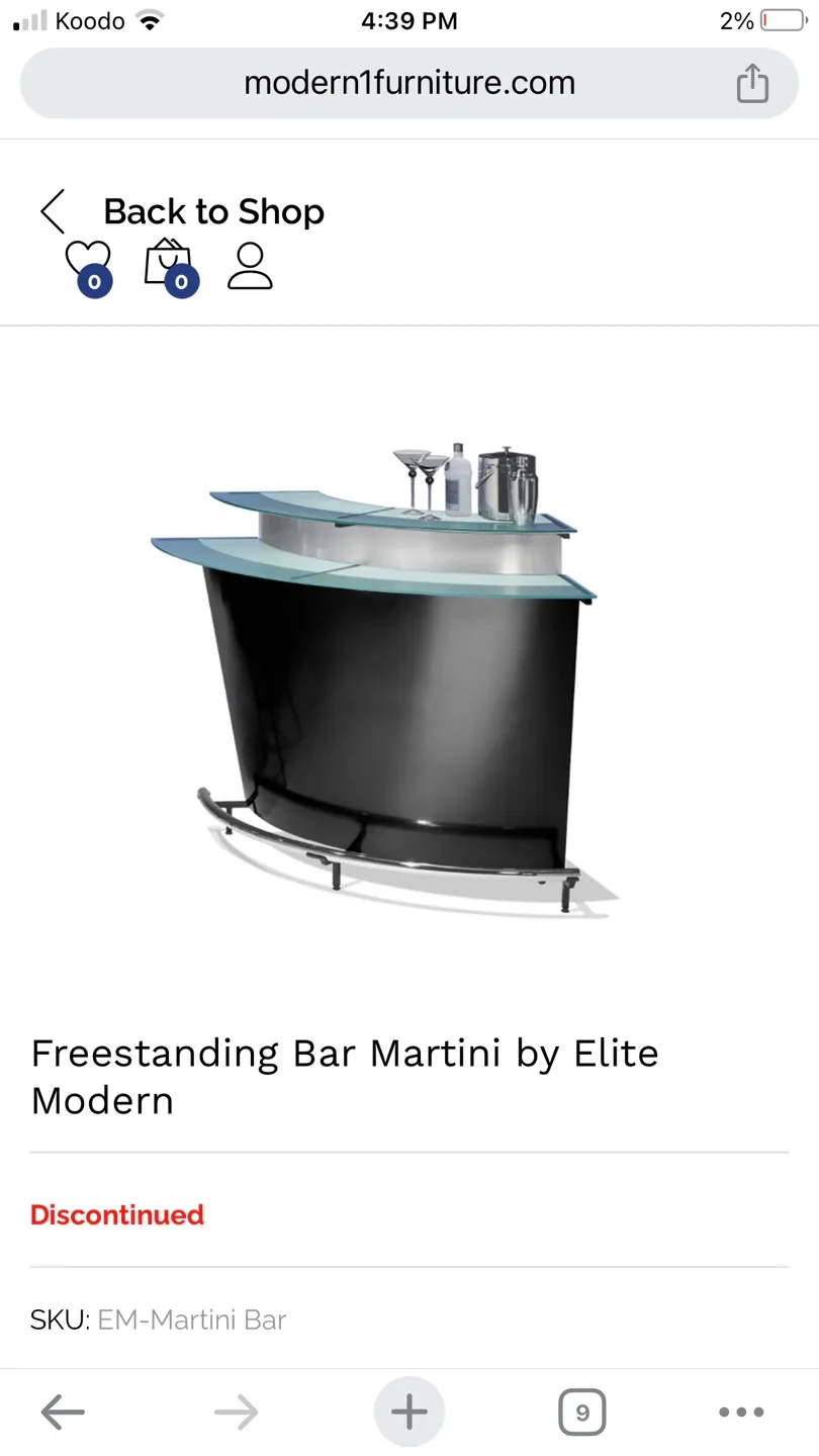 Modern Bar with Glass Top image indicator(5)