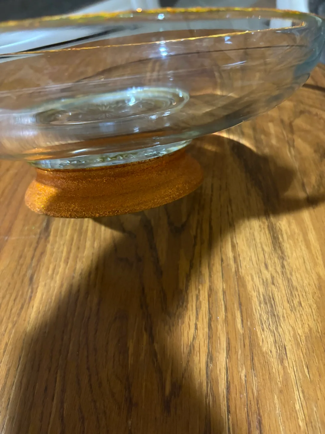 Glass Pedestal Bowl with Glittered Rim image indicator(3)