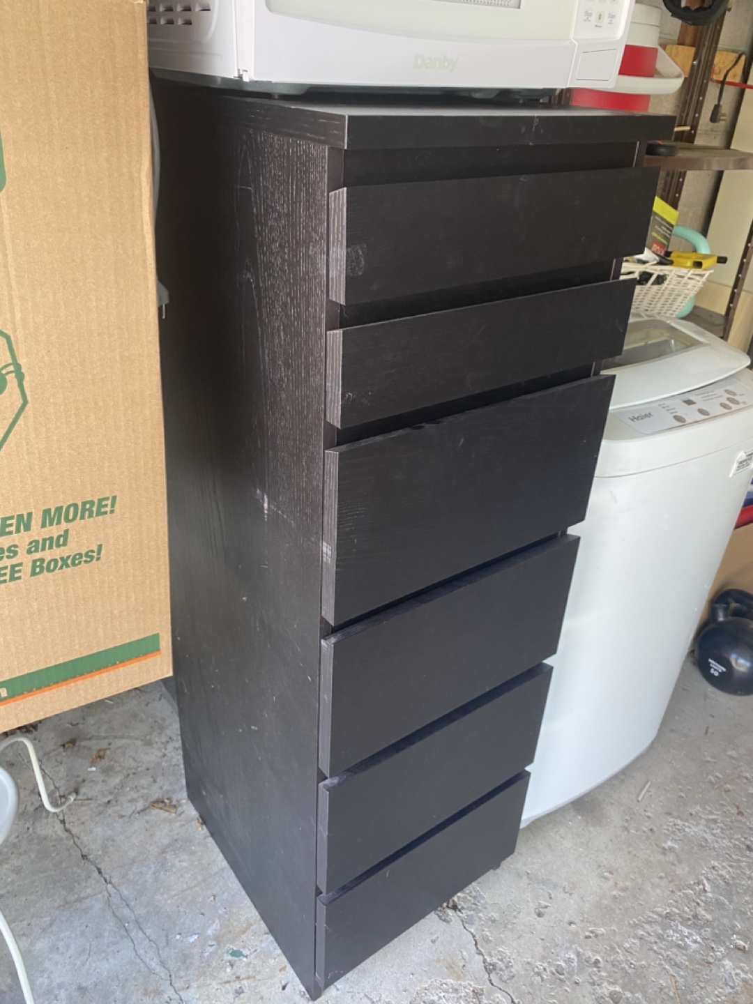 Black Dresser with Drawers