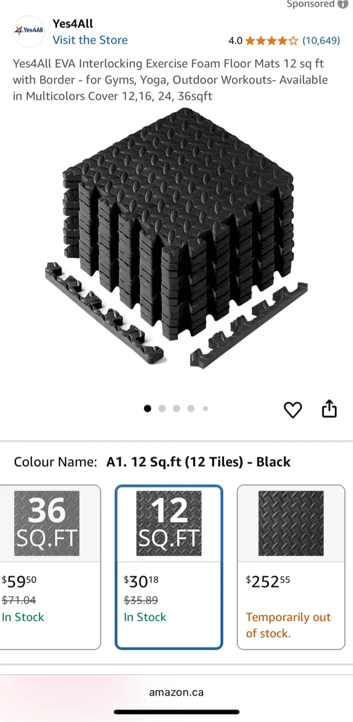 Yes4All Interlocking Exercise Foam Mats thumbnail