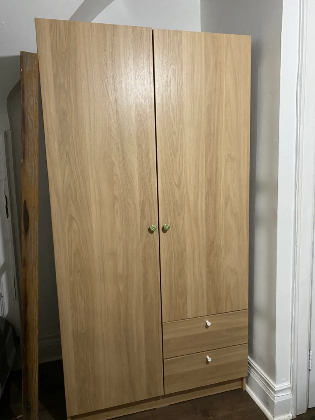 Light Oak IKEA Armoire Wardrobe with Drawers thumbnail