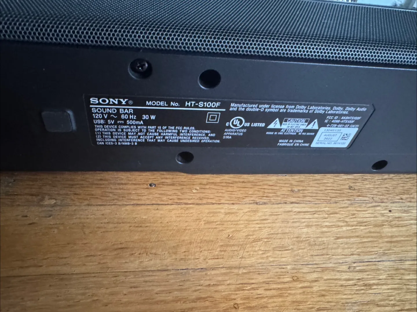 Sony HT-S100F Sound Bar image indicator(3)