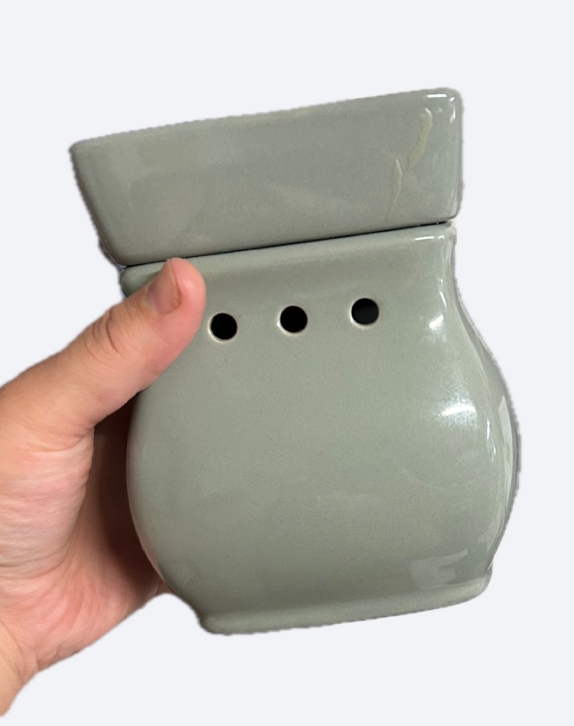 Scentsy Classic Curve Gloss Gray Warmer