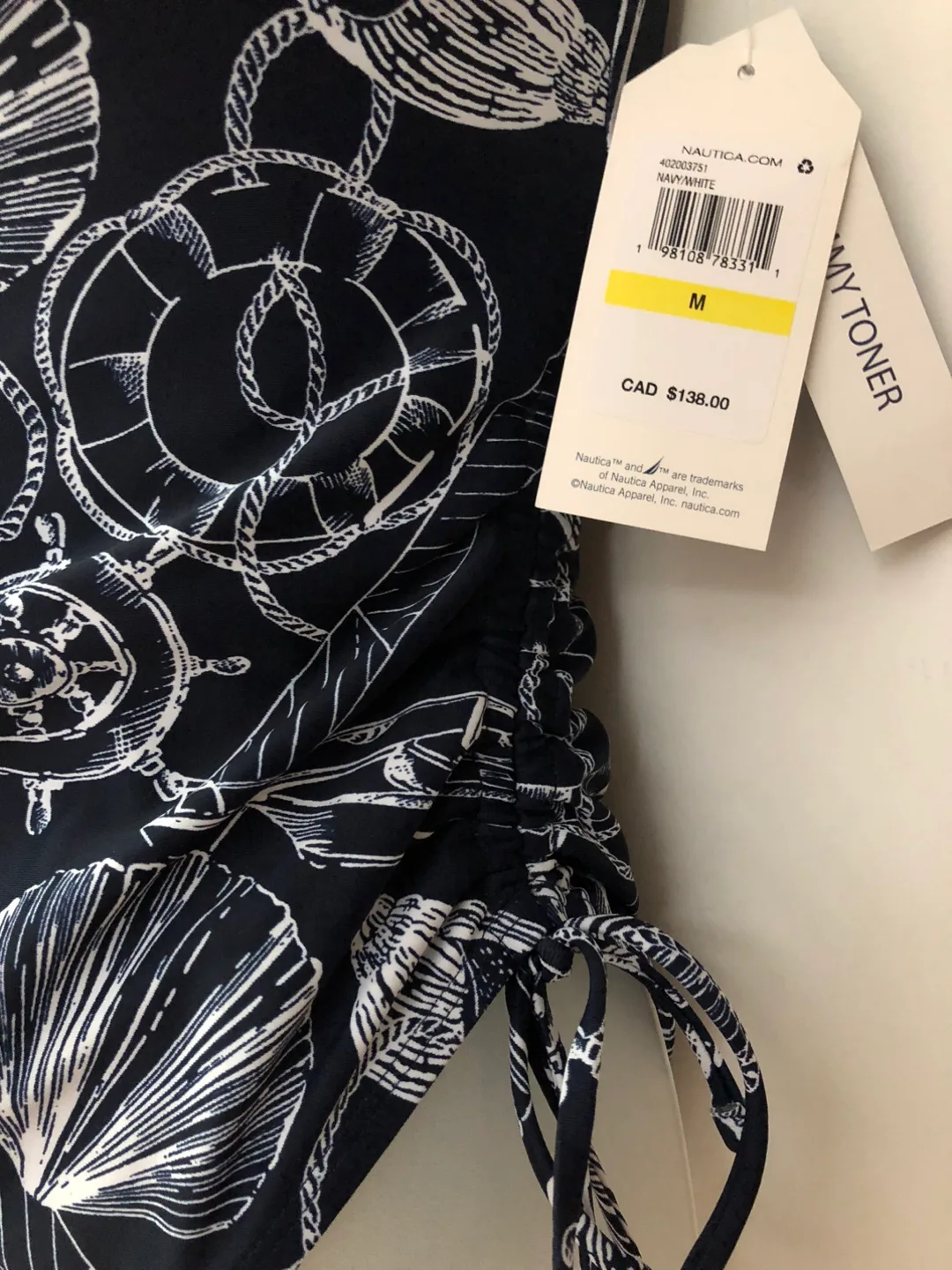 New Nautica Tummy Toner One-Piece Swimsuit, Size Medium image indicator(2)