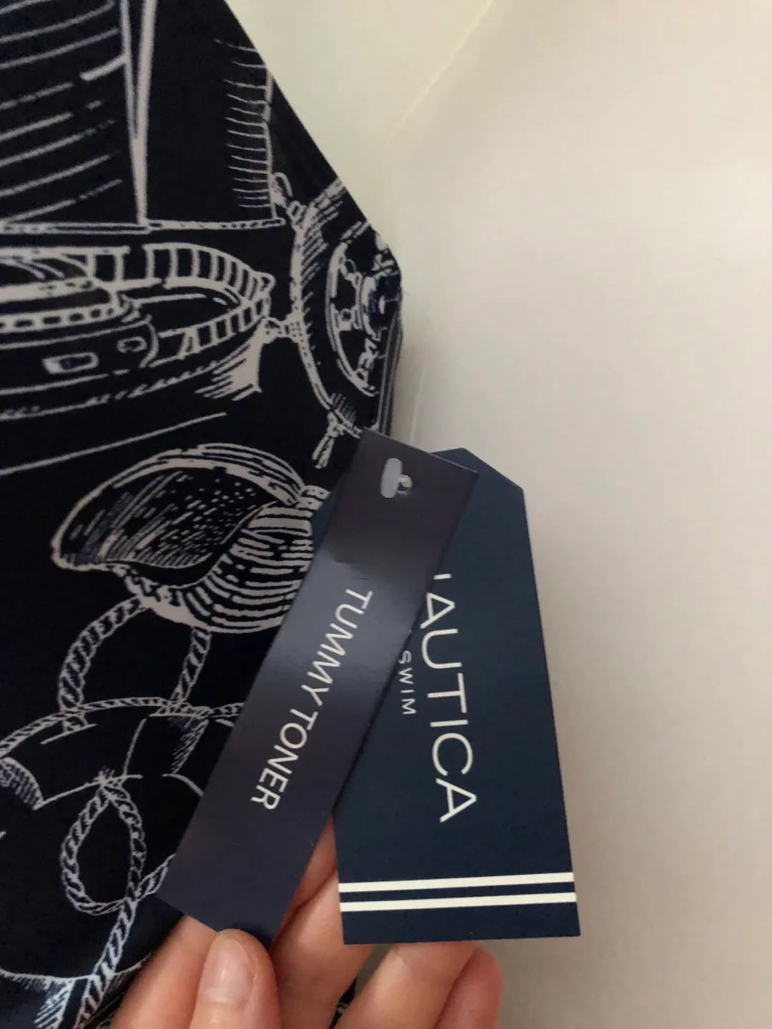 New Nautica Tummy Toner One-Piece Swimsuit, Size Medium image indicator(3)