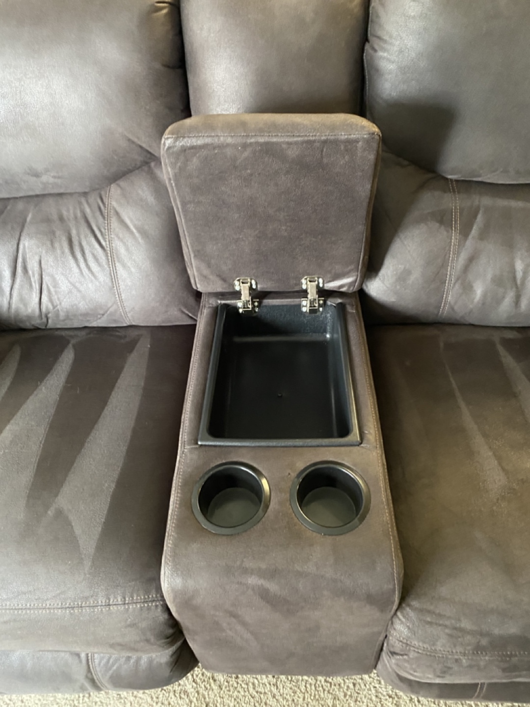 Double Reclining Sofa with Console - photo 3