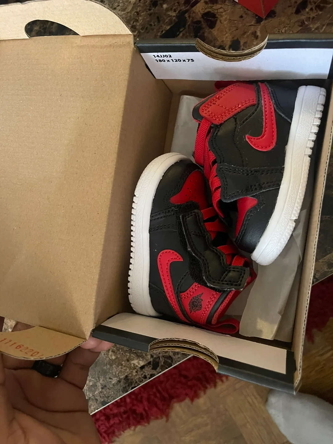 Air Jordan 1 Crib Bootie size 2C image indicator(3)