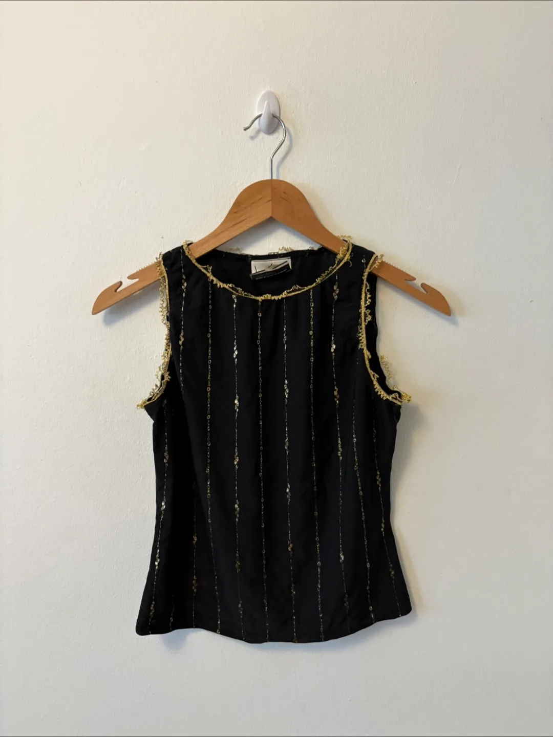 Sleeveless Black & Gold Top thumbnail