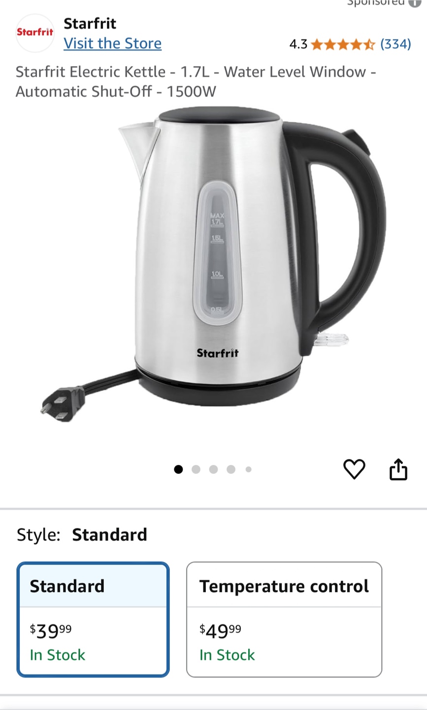 Starfrit Electric Kettle - 1.7L