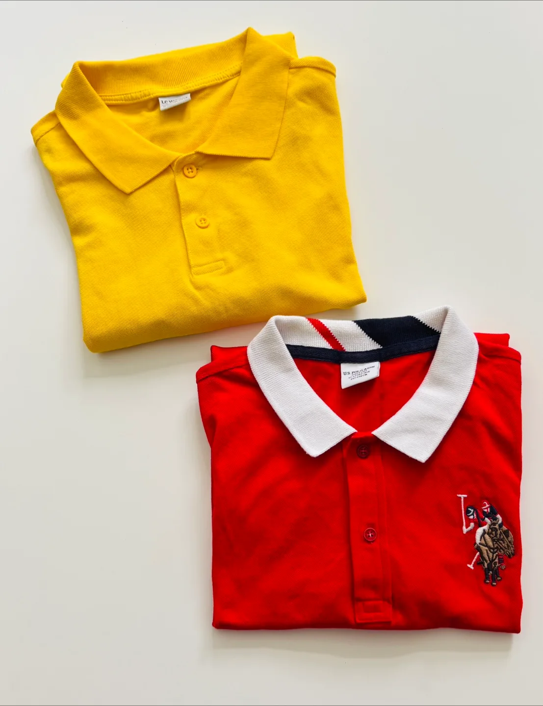 U.S. Polo Assn. Polo & LC Waikiki Shirts - Red & Yellow thumbnail