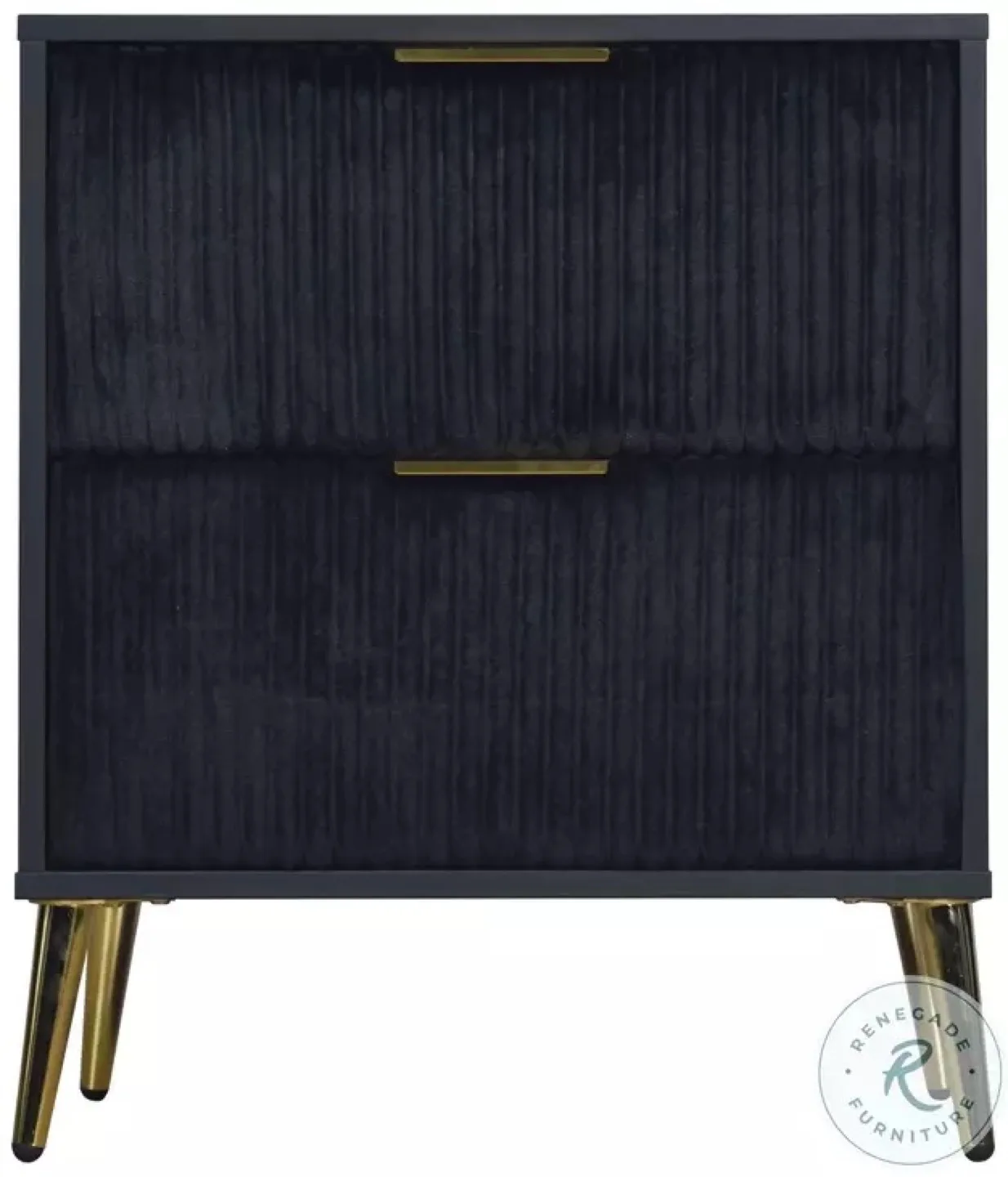 Kailani Nightstand, Blk Upholstered Front in Velvet image indicator(3)