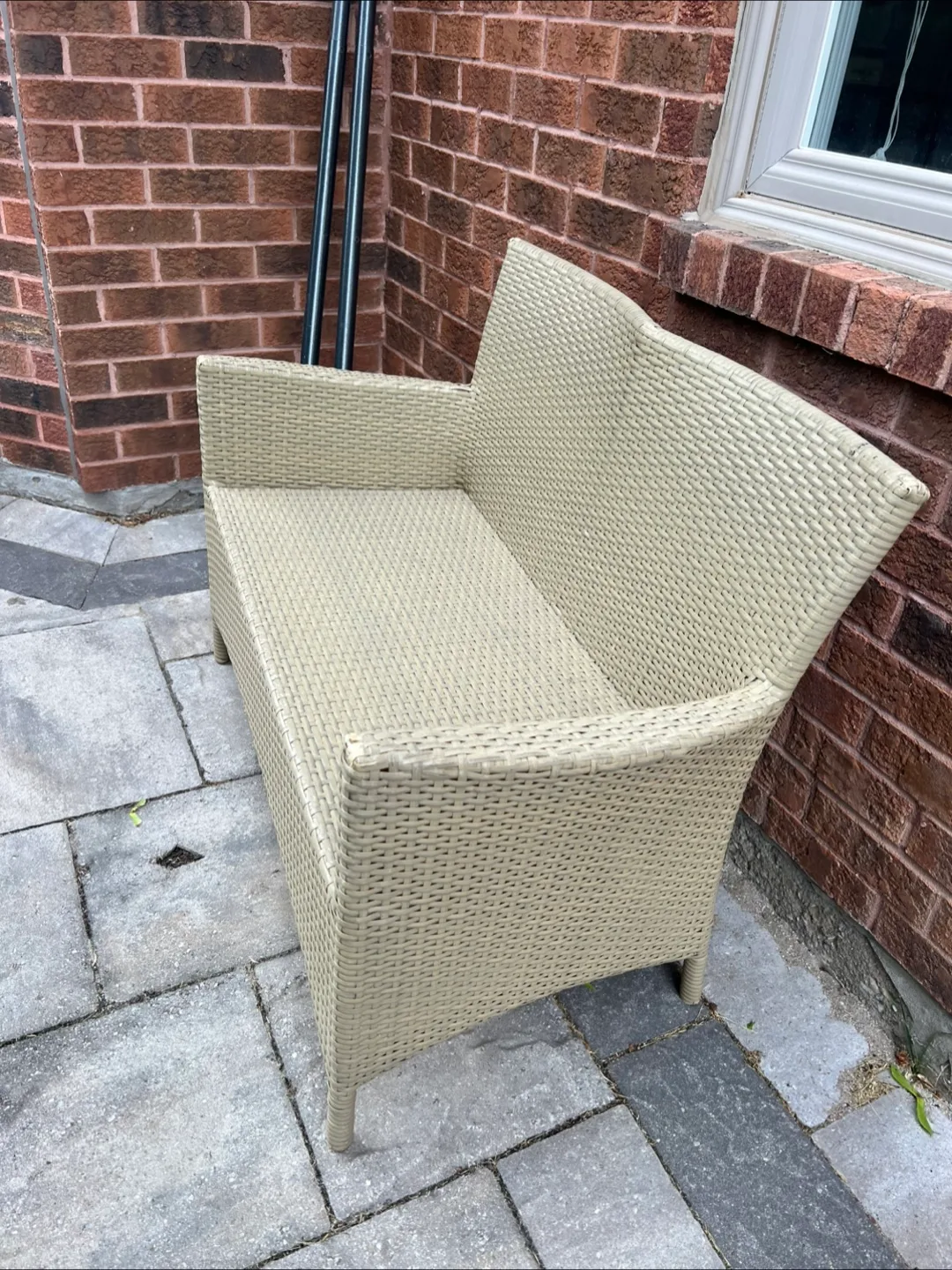 Wicker Outdoor Loveseat thumbnail