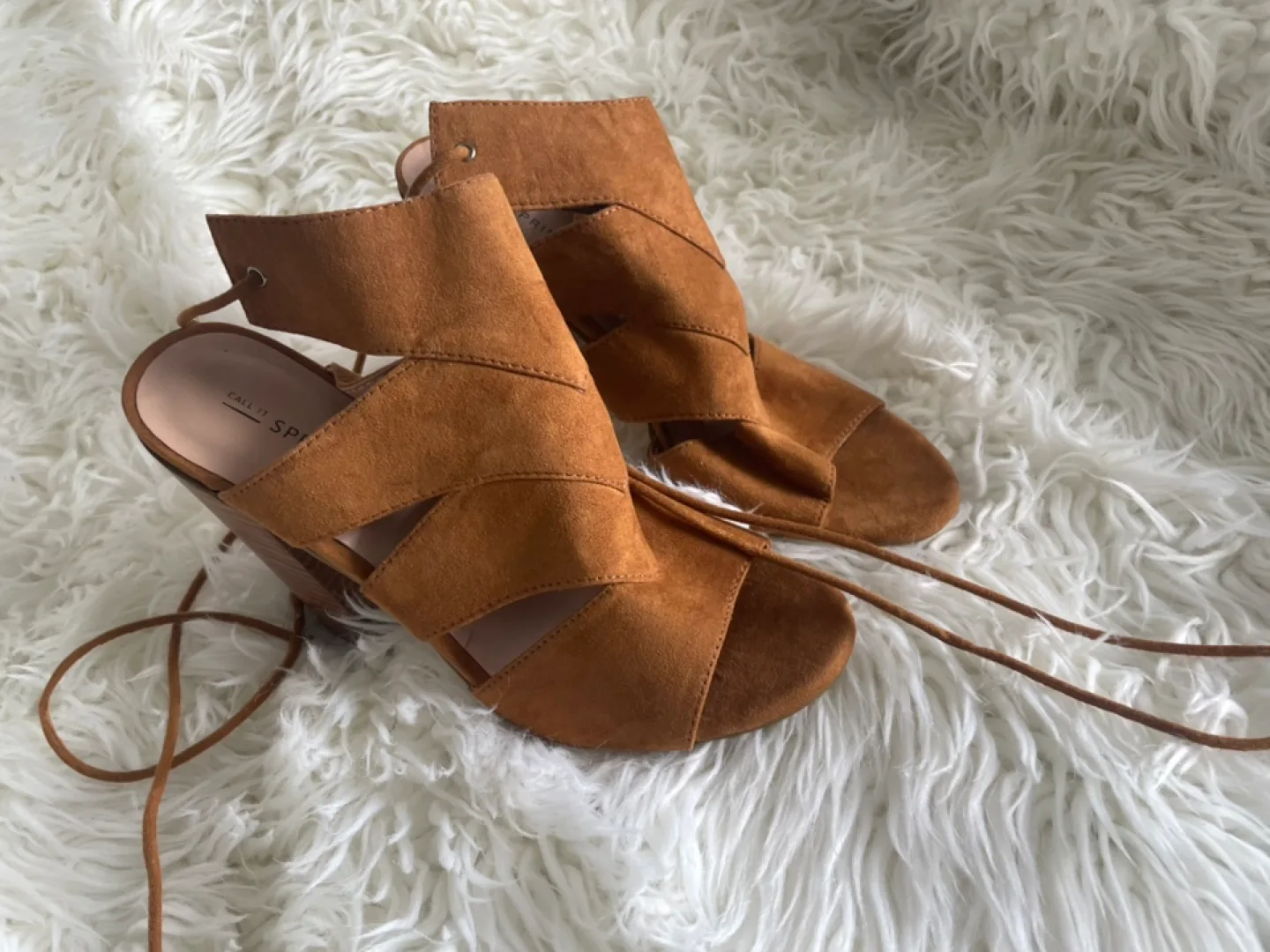 Call It Spring Brown Heeled Sandals thumbnail