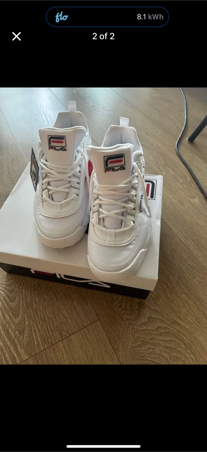 Fila Disruptor II White/Red Sneakers thumbnail