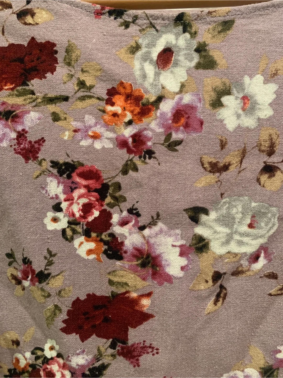 Floral Print Short Sleeve Linen/Cotton Top image indicator(3)