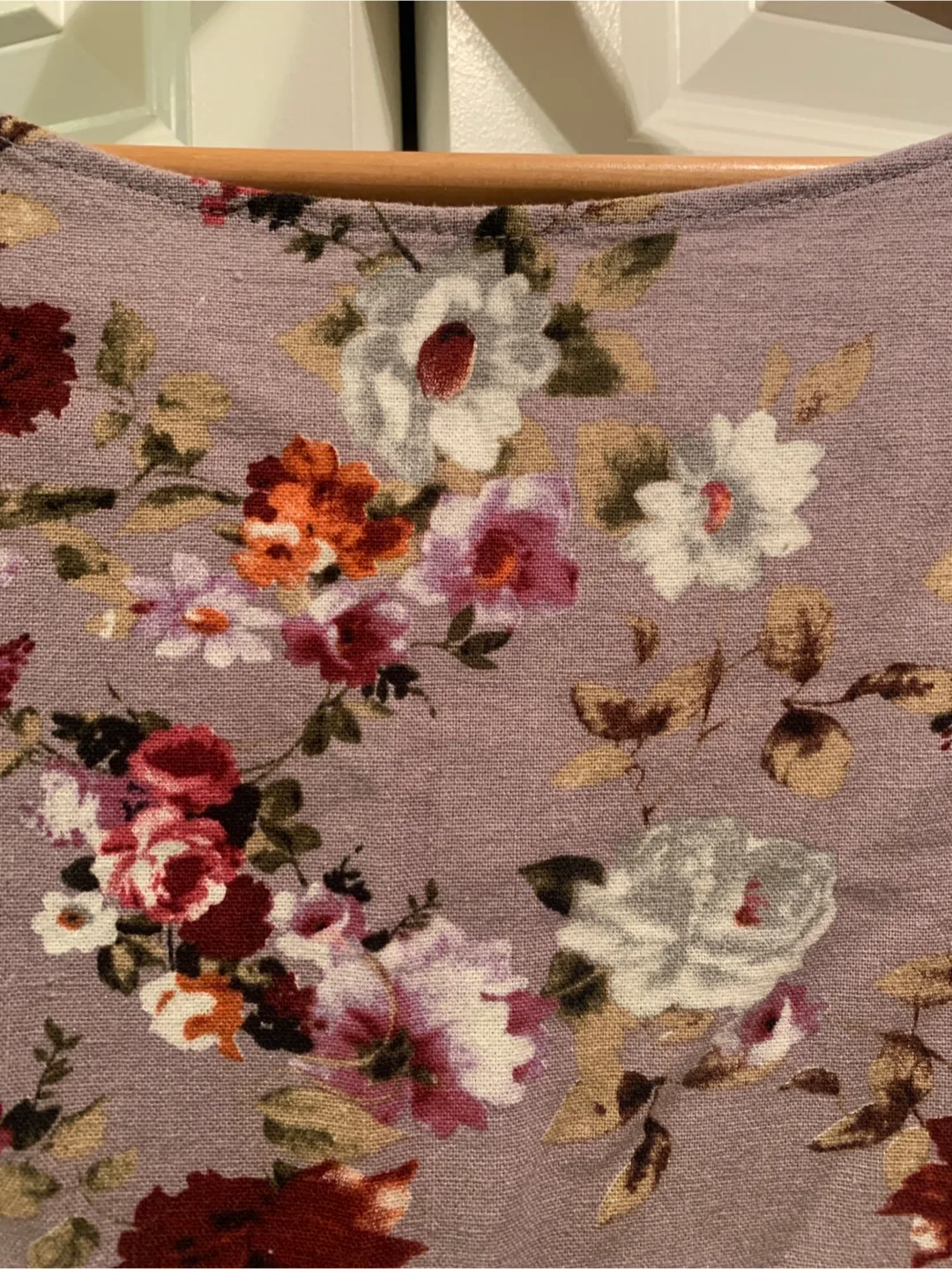 Floral Print Short Sleeve Linen/Cotton Top image indicator(6)