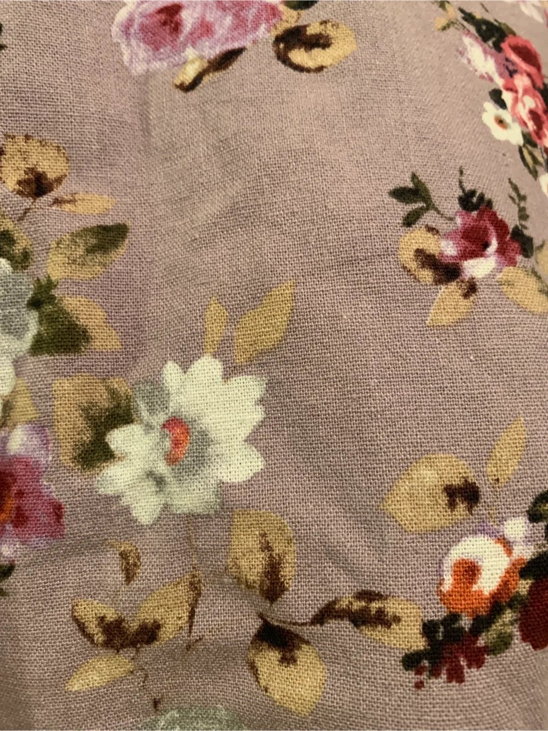 Floral Print Short Sleeve Linen/Cotton Top image indicator(4)