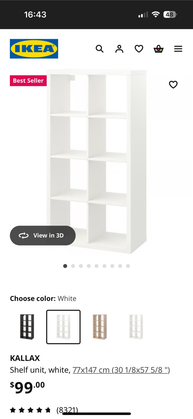 IKEA Kallax Shelf Unit - White