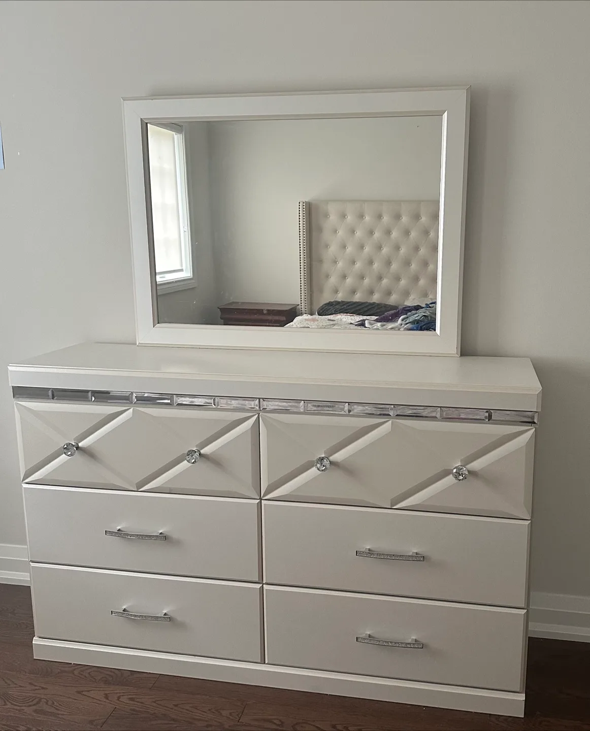 White Dresser with Mirror (67.25" x 58.25") thumbnail