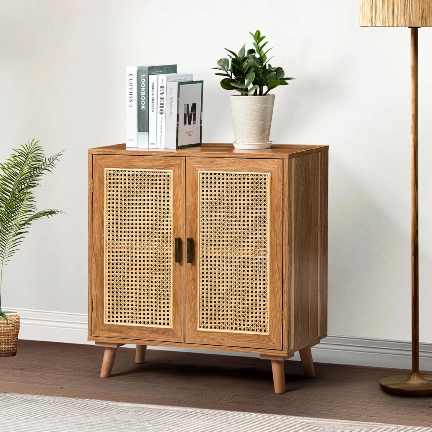 Salayar Walnut 2-Door Accent Storage Cabinet thumbnail