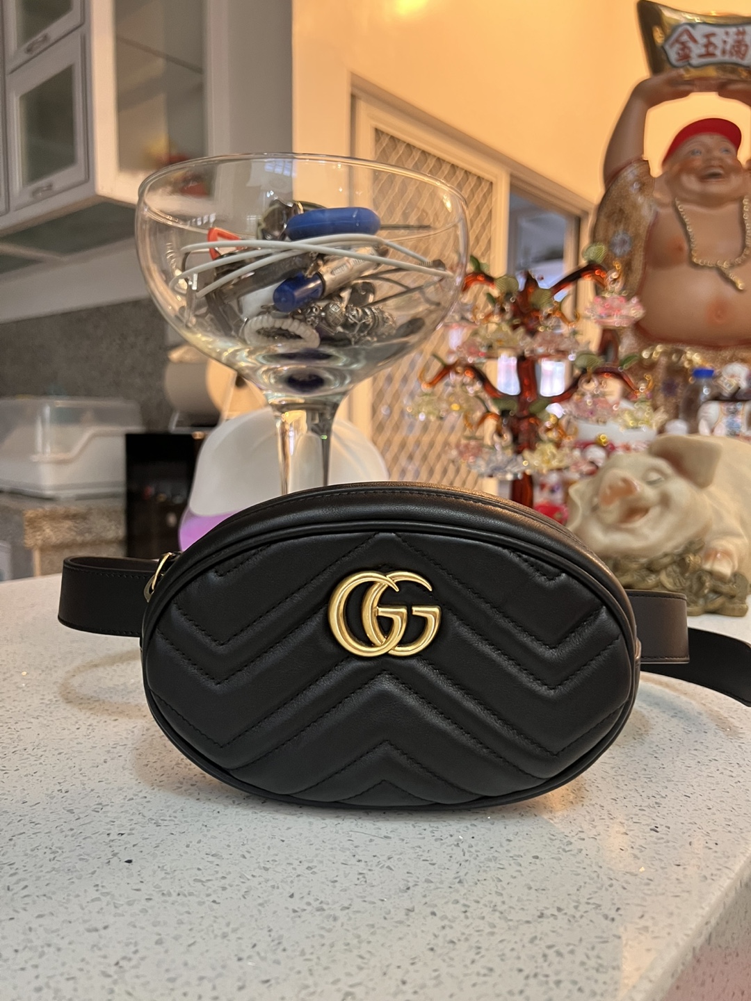 Gucci GG Marmont Leather Belt Bag