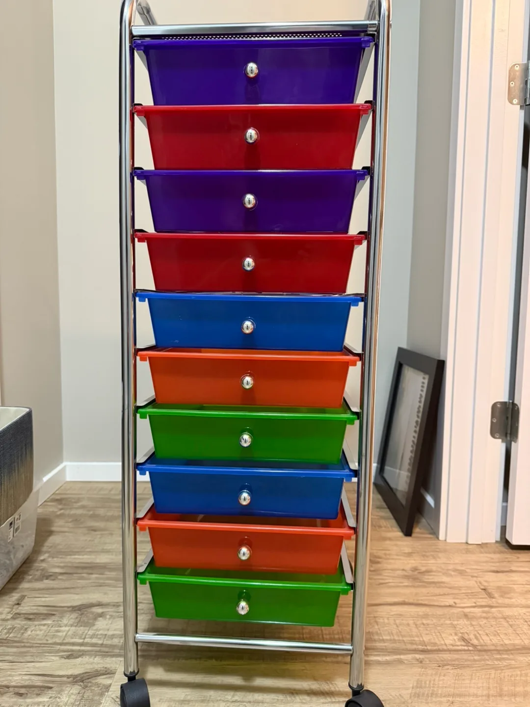Rolling Storage Cart with 10 Drawers thumbnail