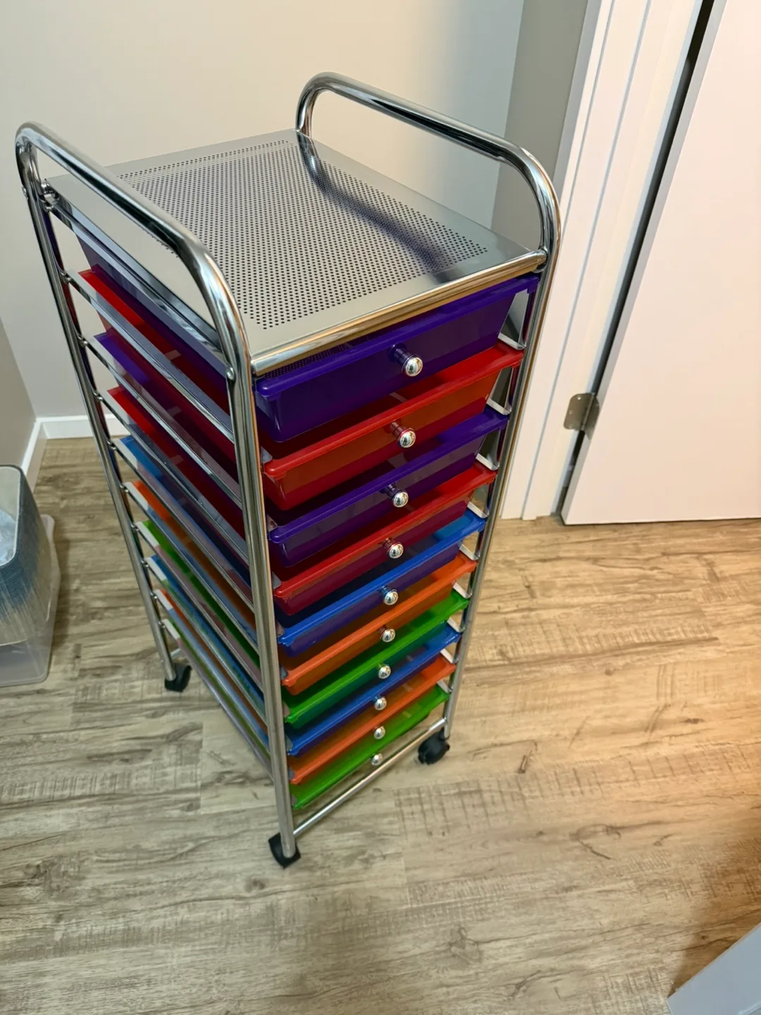 Rolling Storage Cart with 10 Drawers image indicator(3)