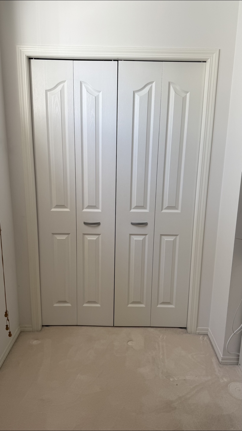 White Bi-Fold Closet Doors