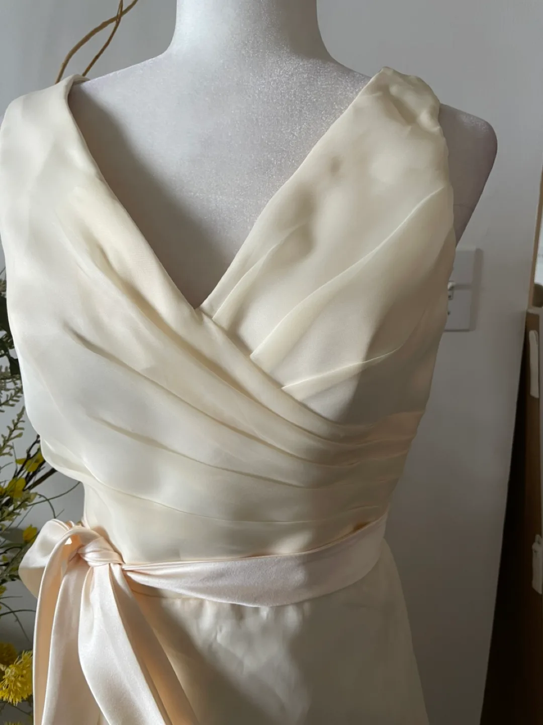 Ivory Dress with Sash thumbnail