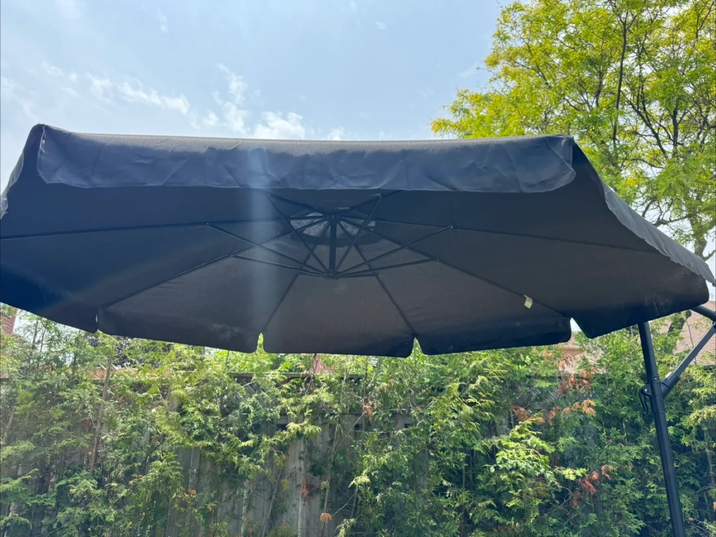 11 FT OFFSET PATIO UMBRELLA W/ CROSS BASE thumbnail