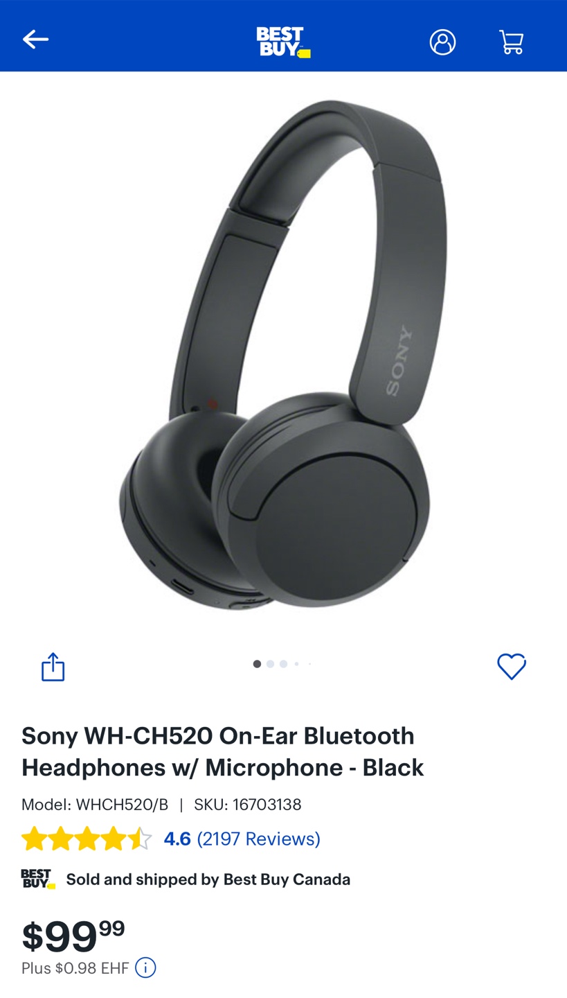 🎧 Brand New Sony WH-CH520 Wireless Headphones – $80 Only!